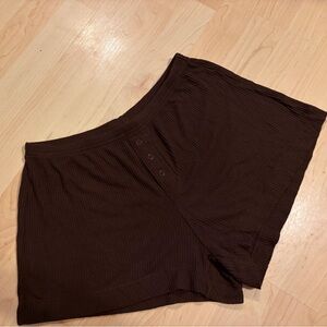Auden High Waist Dark Brown Shorts